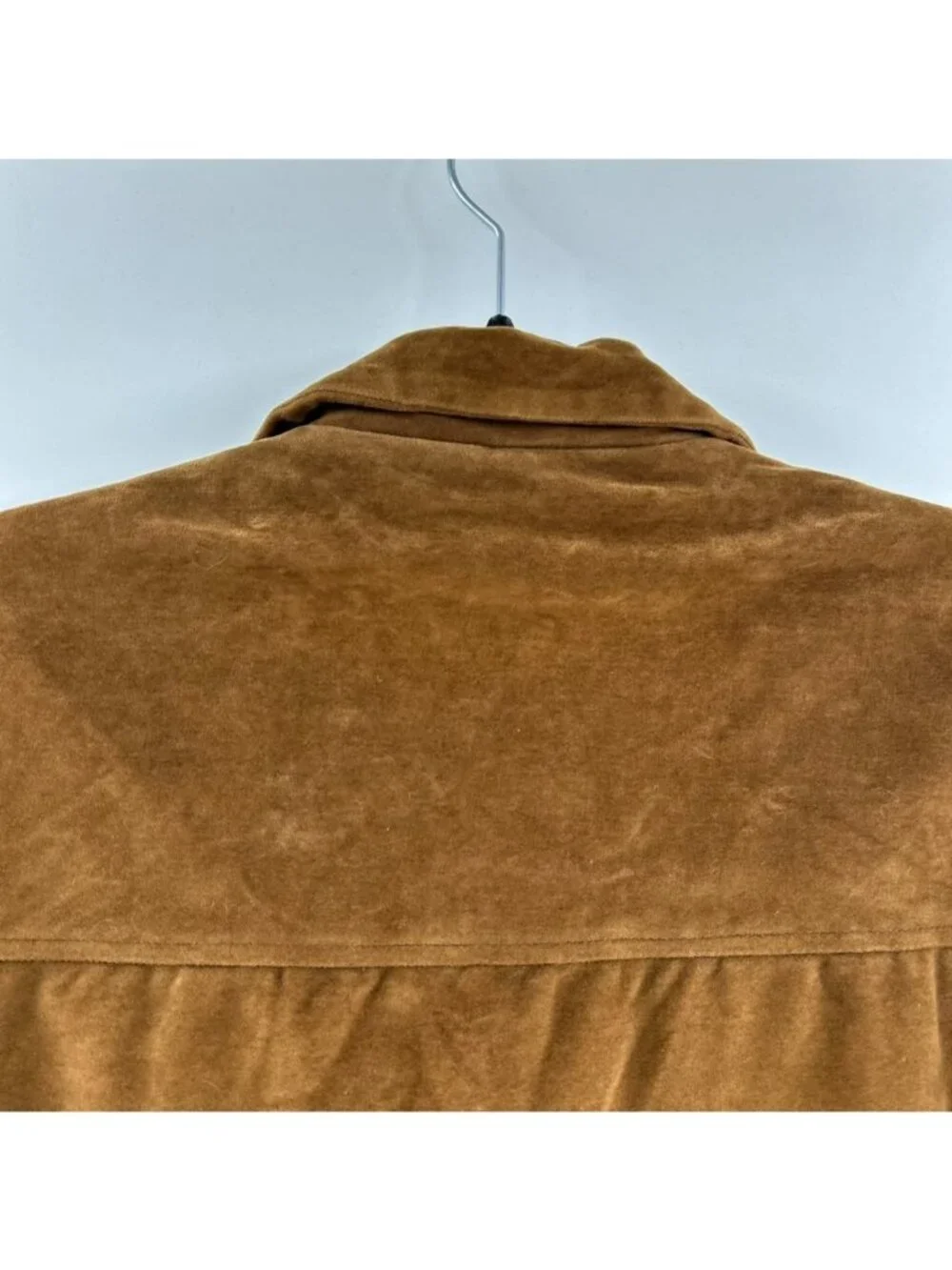 Vintage Dutch Suede Jacket Blazer Men's Size 46 Brown Velvet Button-Front